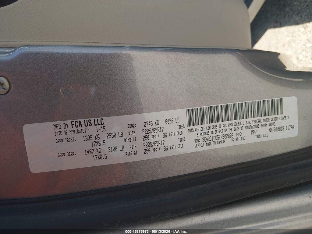 2C4RC1CG5FR602808 2015 CHRYSLER TOWN & COUNTRY photo no. 9