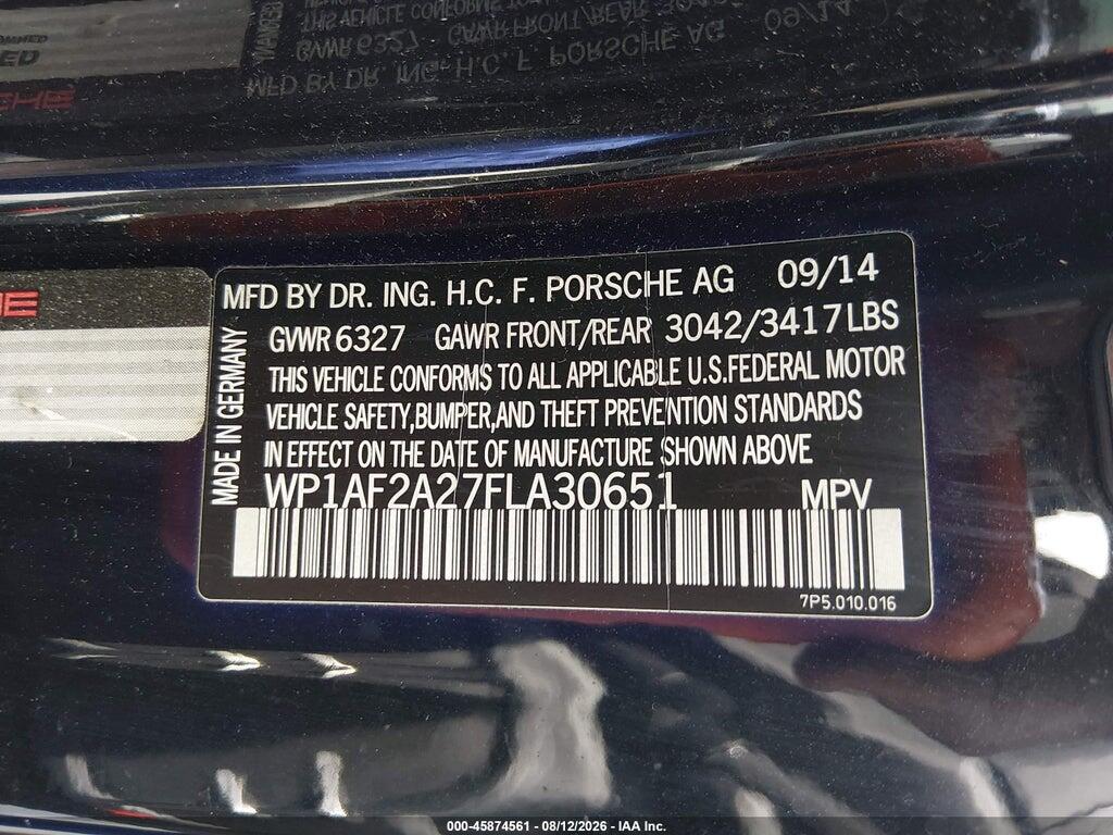 WP1AF2A27FLA30651 2015 PORSCHE CAYENNE photo no. 9