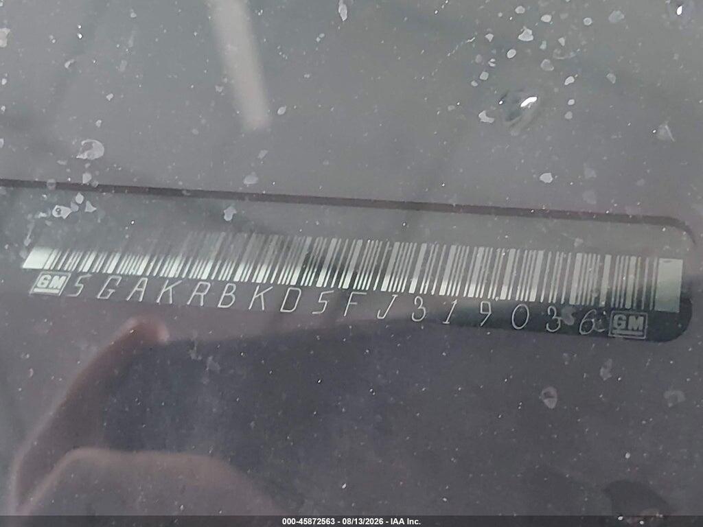 5GAKRBKD5FJ319036 2015 BUICK ENCLAVE photo no. 9