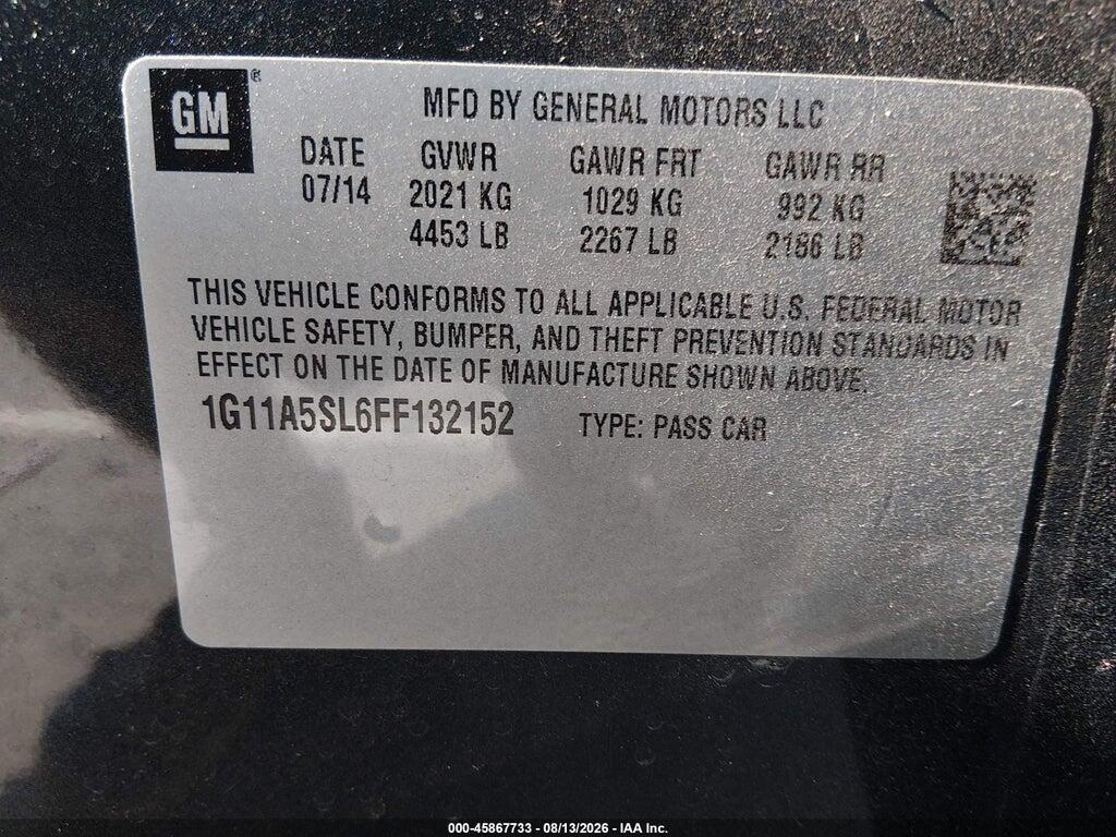 1G11A5SL6FF132152 2015 CHEVROLET MALIBU photo no. 9