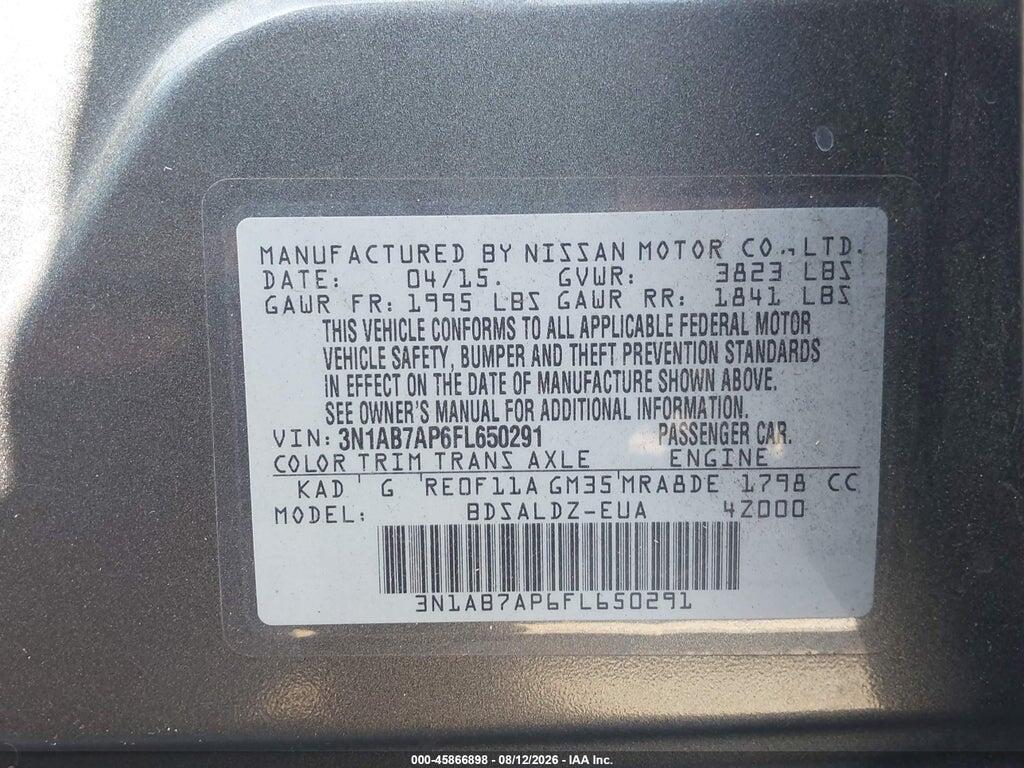 3N1AB7AP6FL650291 2015 NISSAN SENTRA photo no. 9