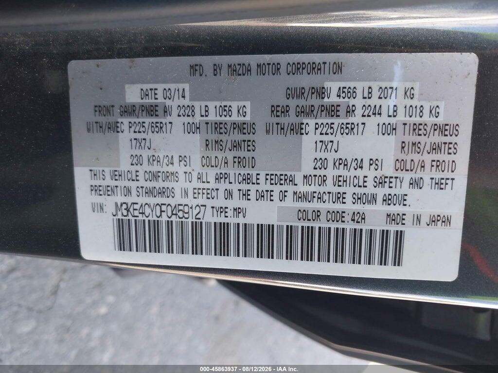 JM3KE4CY0F0459127 2015 MAZDA CX-5 photo no. 9