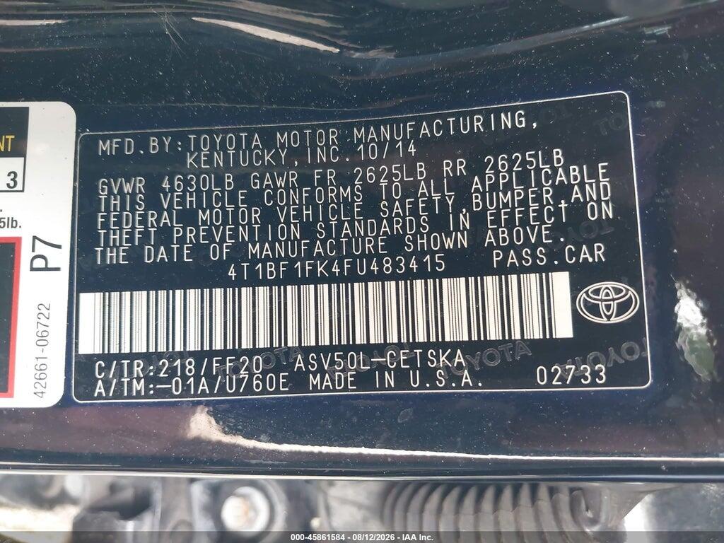 4T1BF1FK4FU483415 2015 TOYOTA CAMRY photo no. 9