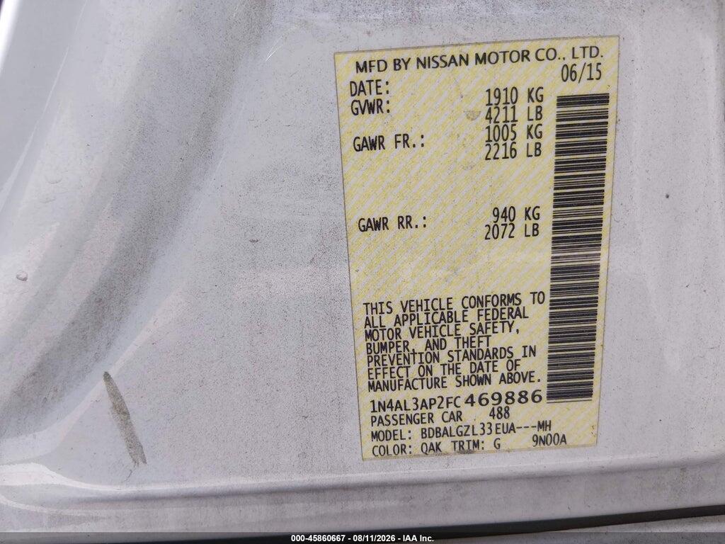 1N4AL3AP2FC469886 2015 NISSAN ALTIMA photo no. 9