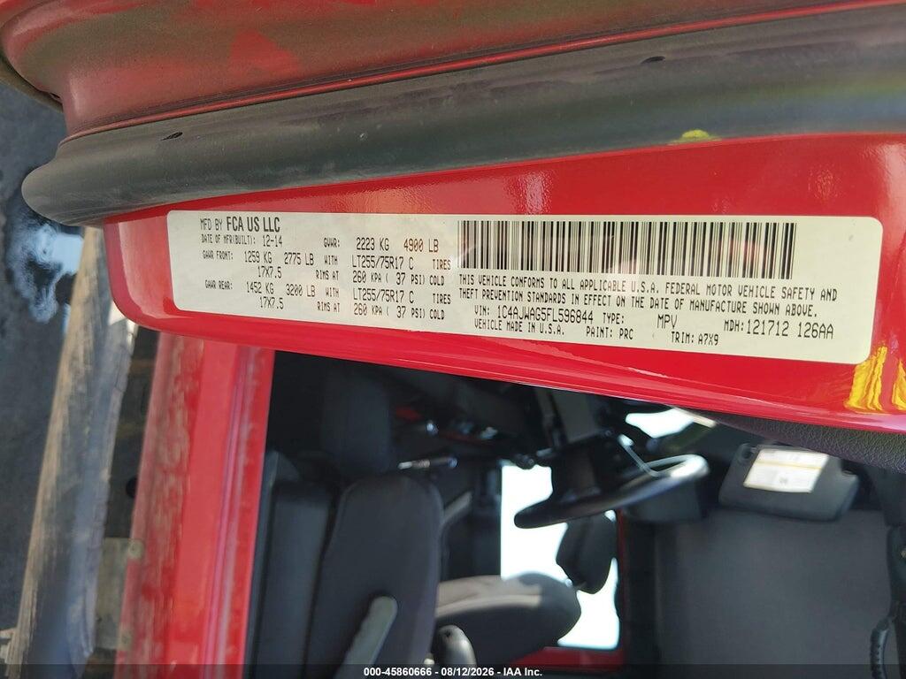 1C4AJWAG5FL596844 2015 JEEP WRANGLER photo no. 9