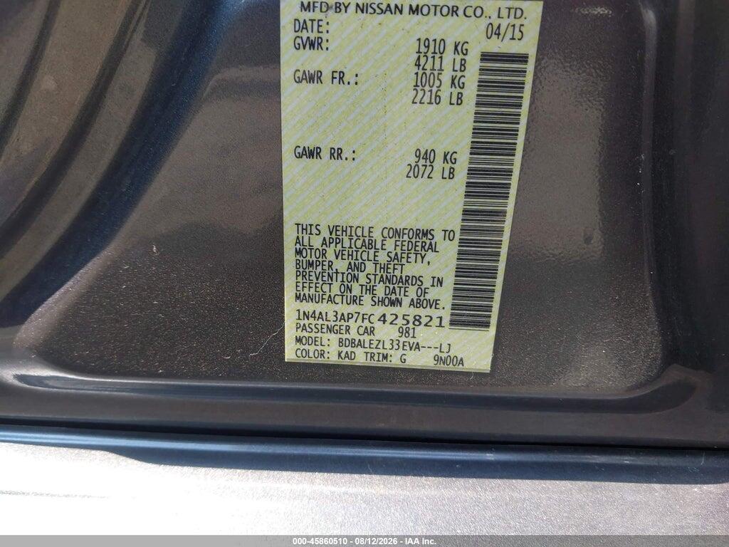 1N4AL3AP7FC425821 2015 NISSAN ALTIMA photo no. 9