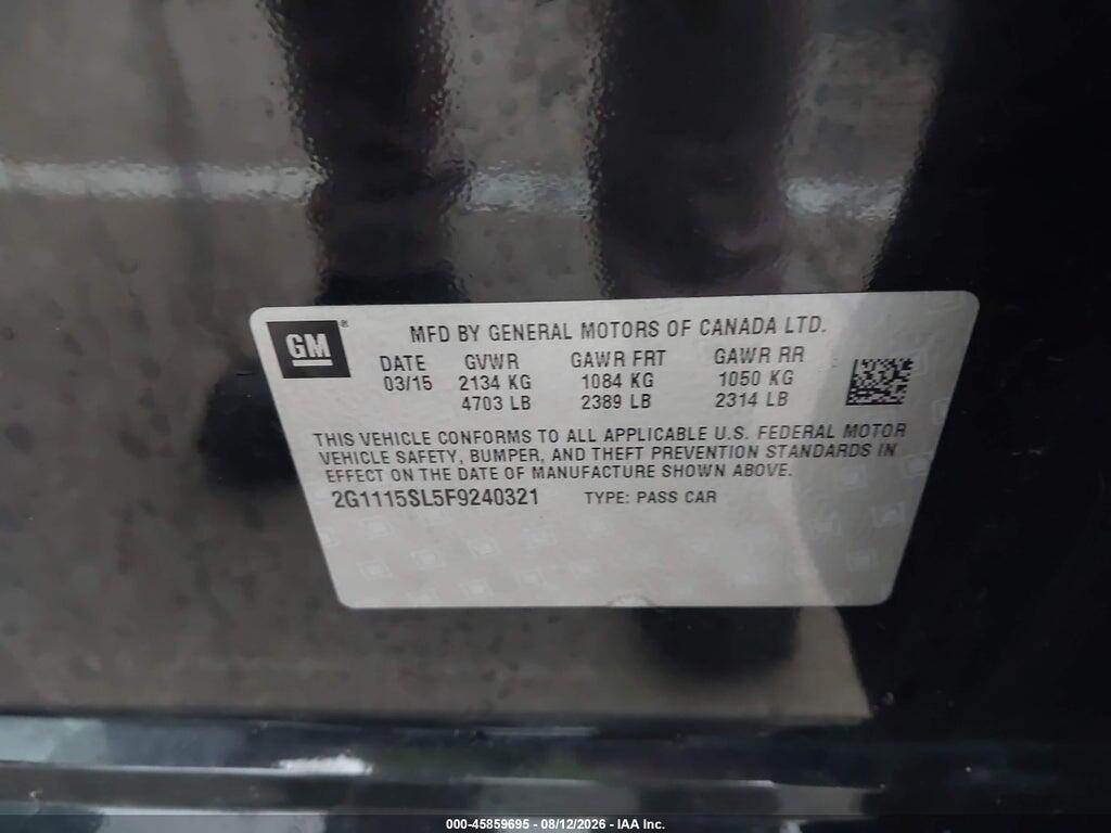 2G1115SL5F9240321 2015 CHEVROLET IMPALA photo no. 9