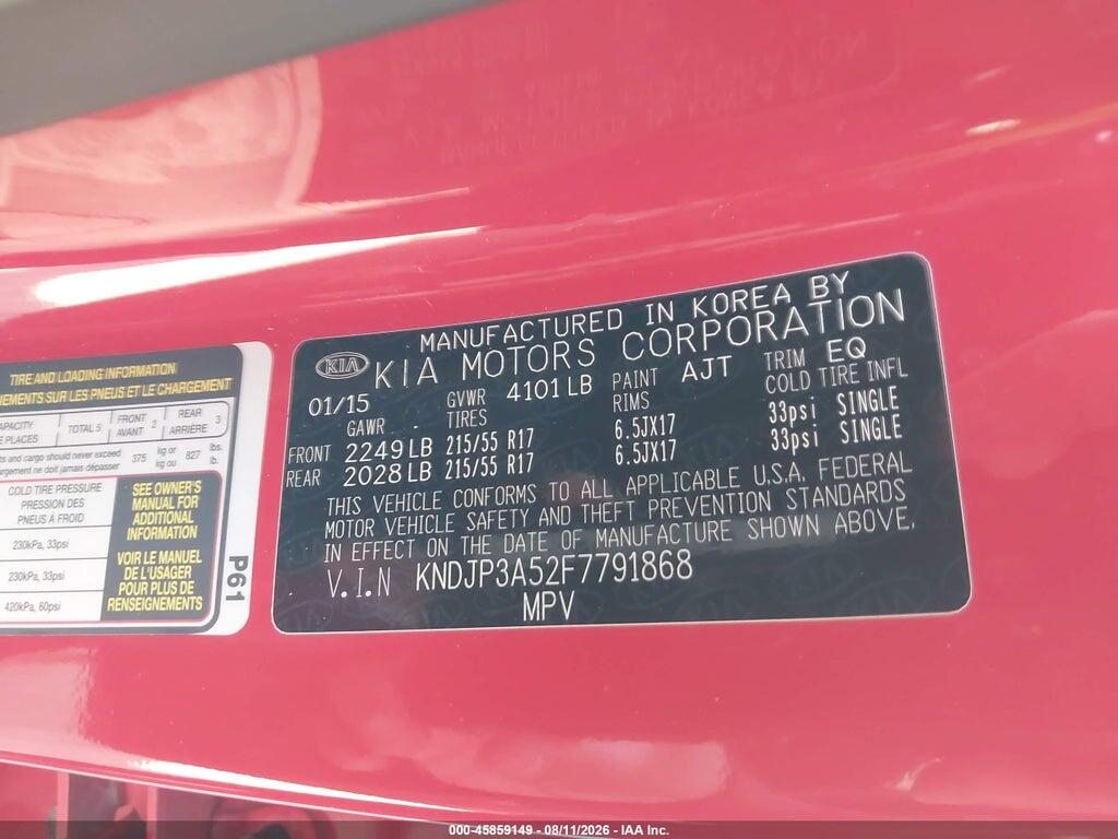 KNDJP3A52F7791868 2015 KIA SOUL photo no. 9