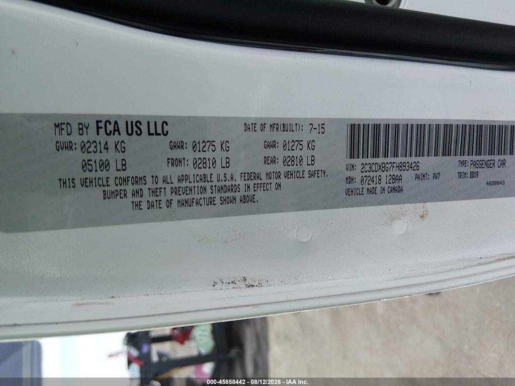 2C3CDXBG7FH893426 2015 DODGE CHARGER photo no. 9