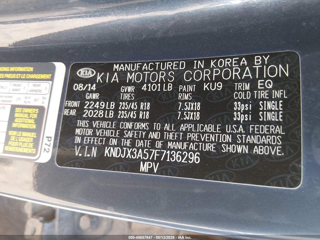 KNDJX3A57F7136296 2015 KIA SOUL photo no. 9