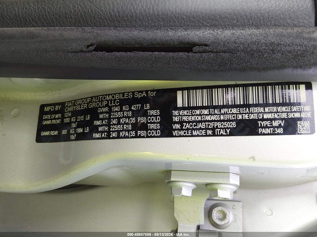 ZACCJABT2FPB25026 2015 JEEP RENEGADE photo no. 9