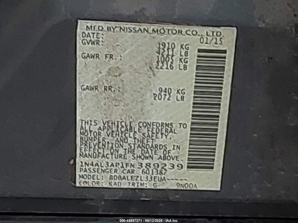 1N4AL3AP1FN389239 2015 NISSAN ALTIMA photo no. 9