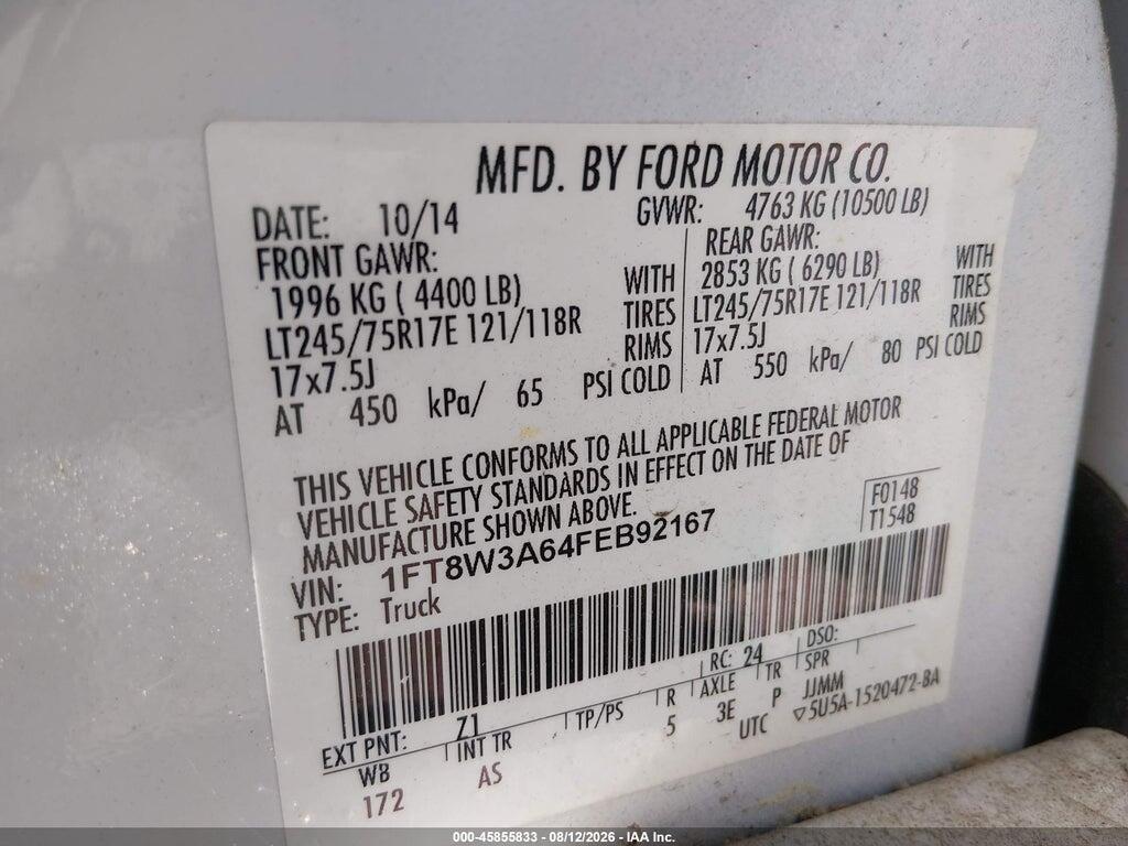 1FT8W3A64FEB92167 2015 FORD F-350 photo no. 8