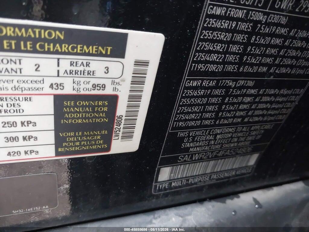 SALWR2VF4FA524806 2015 LAND ROVER RANGE ROVER SPORT photo no. 9