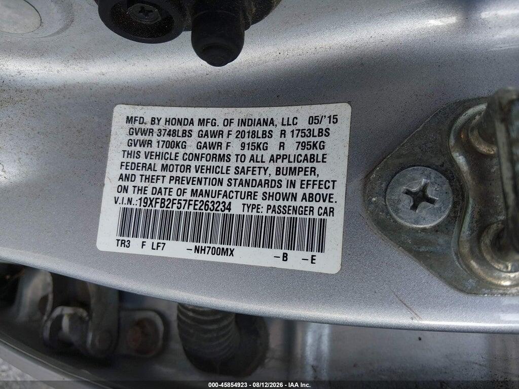 19XFB2F57FE263234 2015 HONDA CIVIC photo no. 9