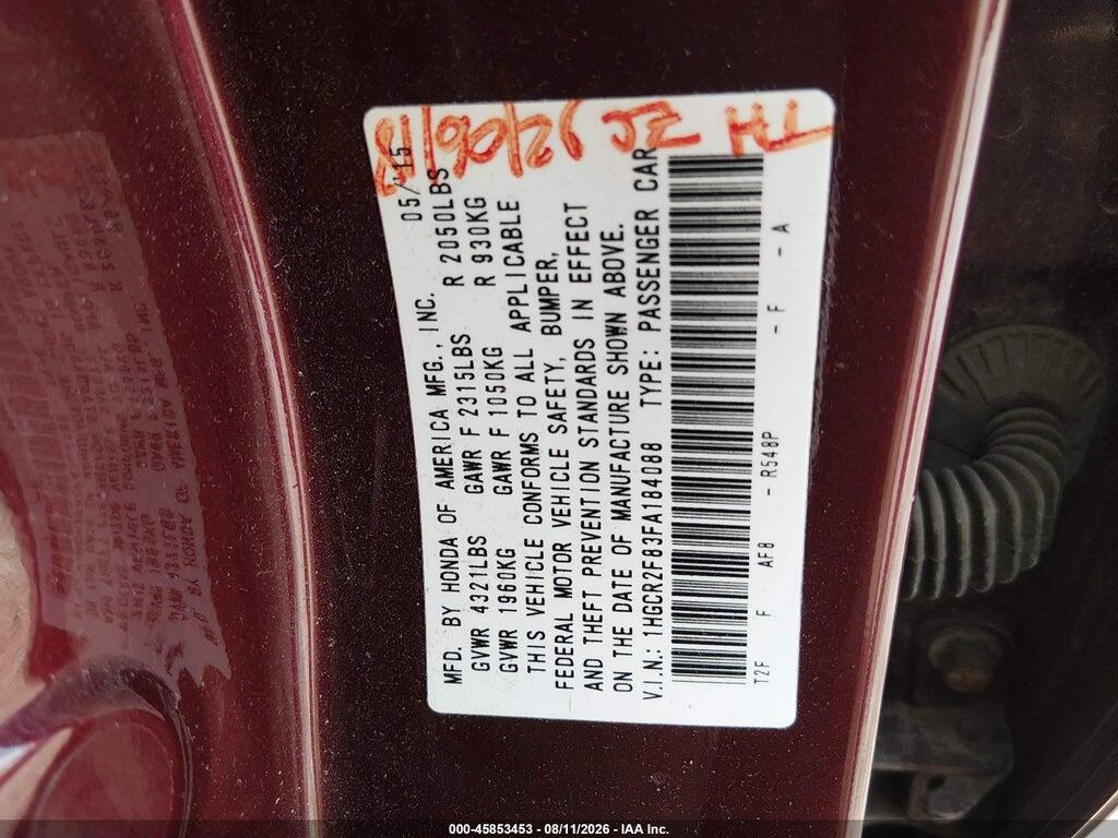 1HGCR2F83FA184088 2015 HONDA ACCORD photo no. 9