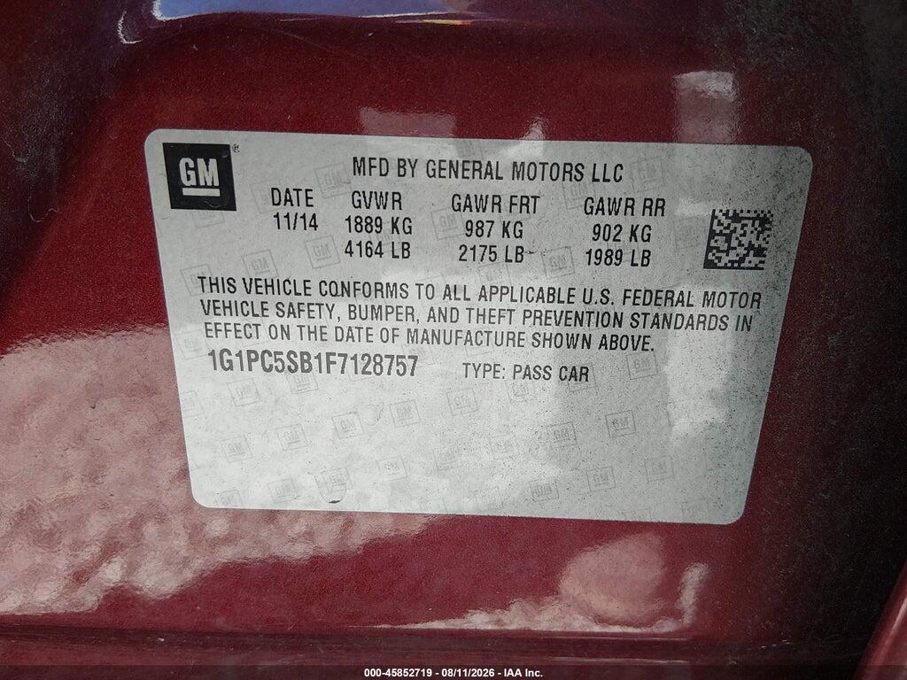 1G1PC5SB1F7128757 2015 CHEVROLET CRUZE photo no. 9