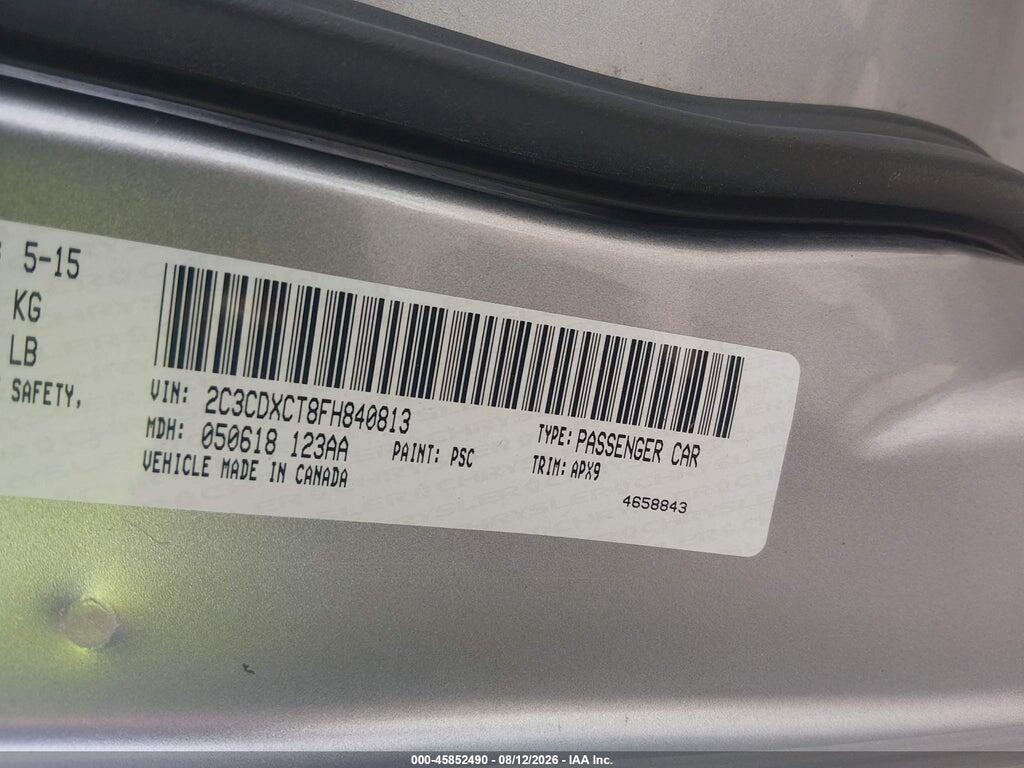 2C3CDXCT8FH840813 2015 DODGE CHARGER photo no. 9