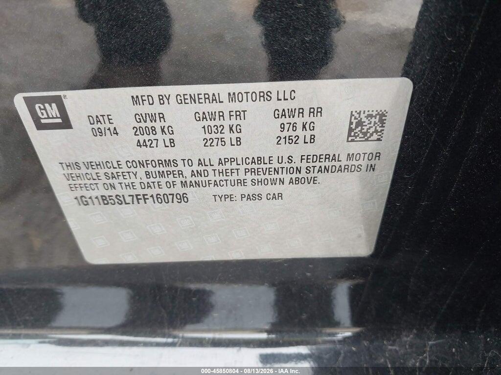 1G11B5SL7FF160796 2015 CHEVROLET MALIBU photo no. 9