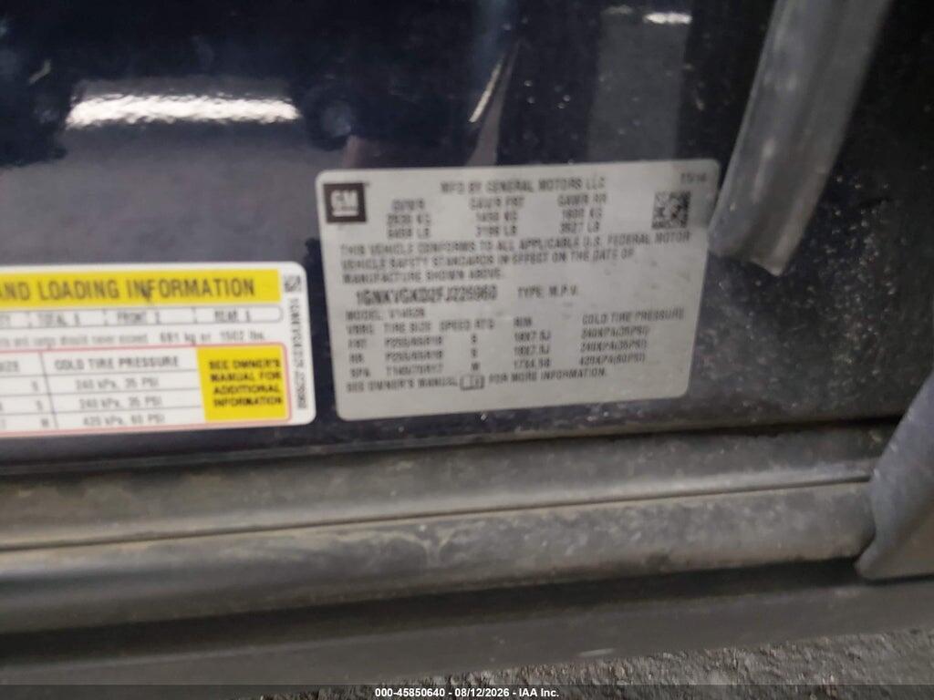 1GNKVGKD2FJ226960 2015 CHEVROLET TRAVERSE photo no. 9