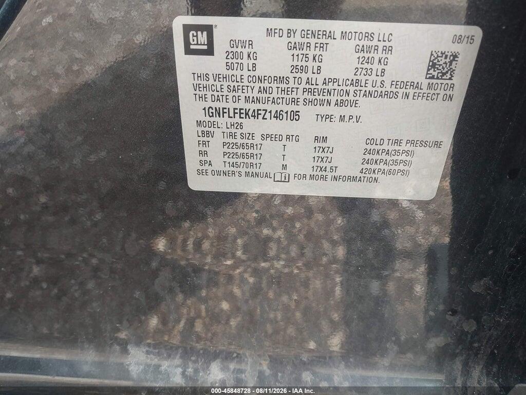 1GNFLFEK4FZ146105 2015 CHEVROLET EQUINOX photo no. 9
