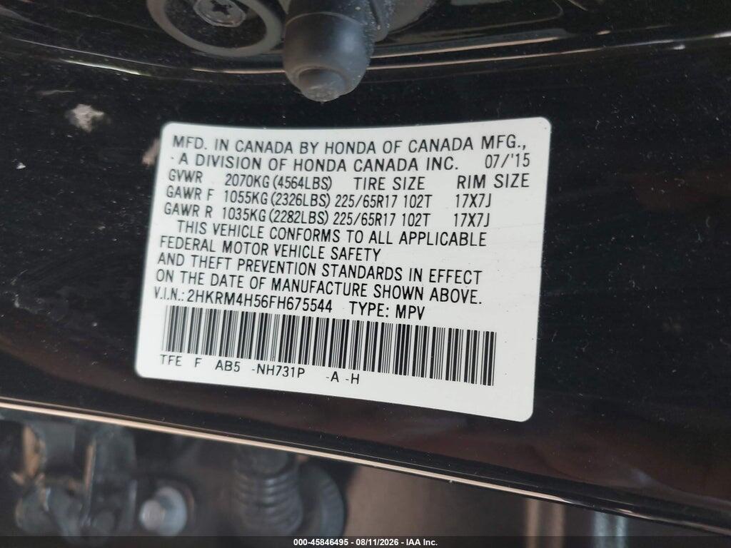 2HKRM4H56FH675544 2015 HONDA CR-V photo no. 9