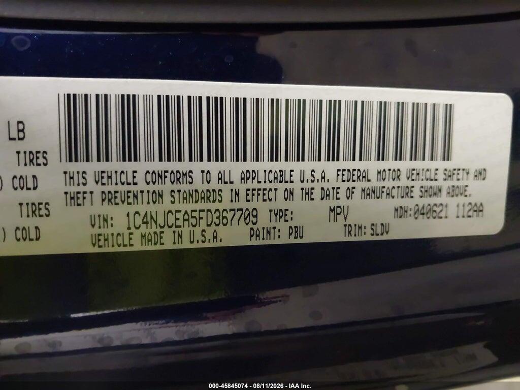 1C4NJCEA5FD367709 2015 JEEP COMPASS photo no. 9