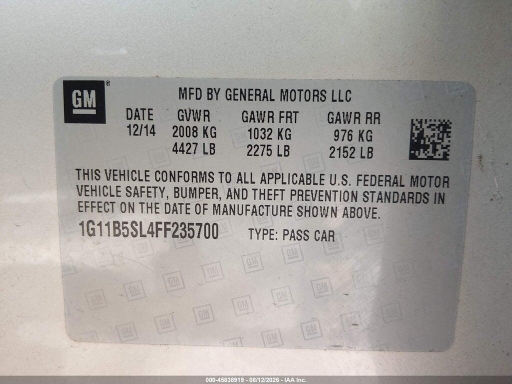 1G11B5SL4FF235700 2015 CHEVROLET MALIBU photo no. 9