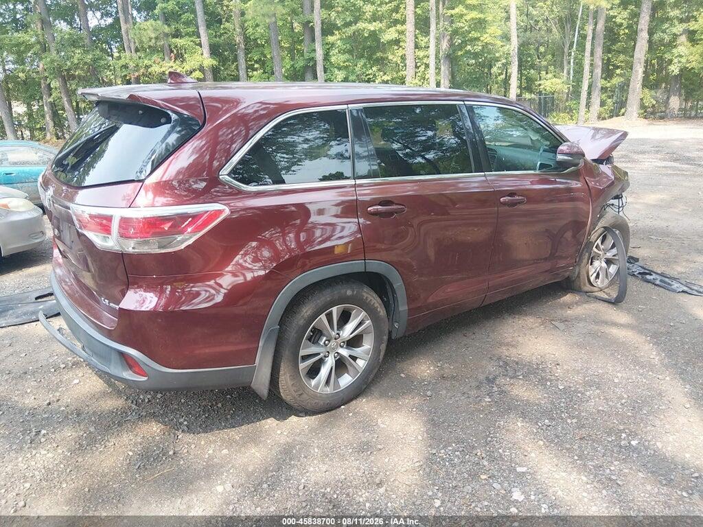 5TDBKRFH7FS083923 2015 TOYOTA HIGHLANDER photo no. 4