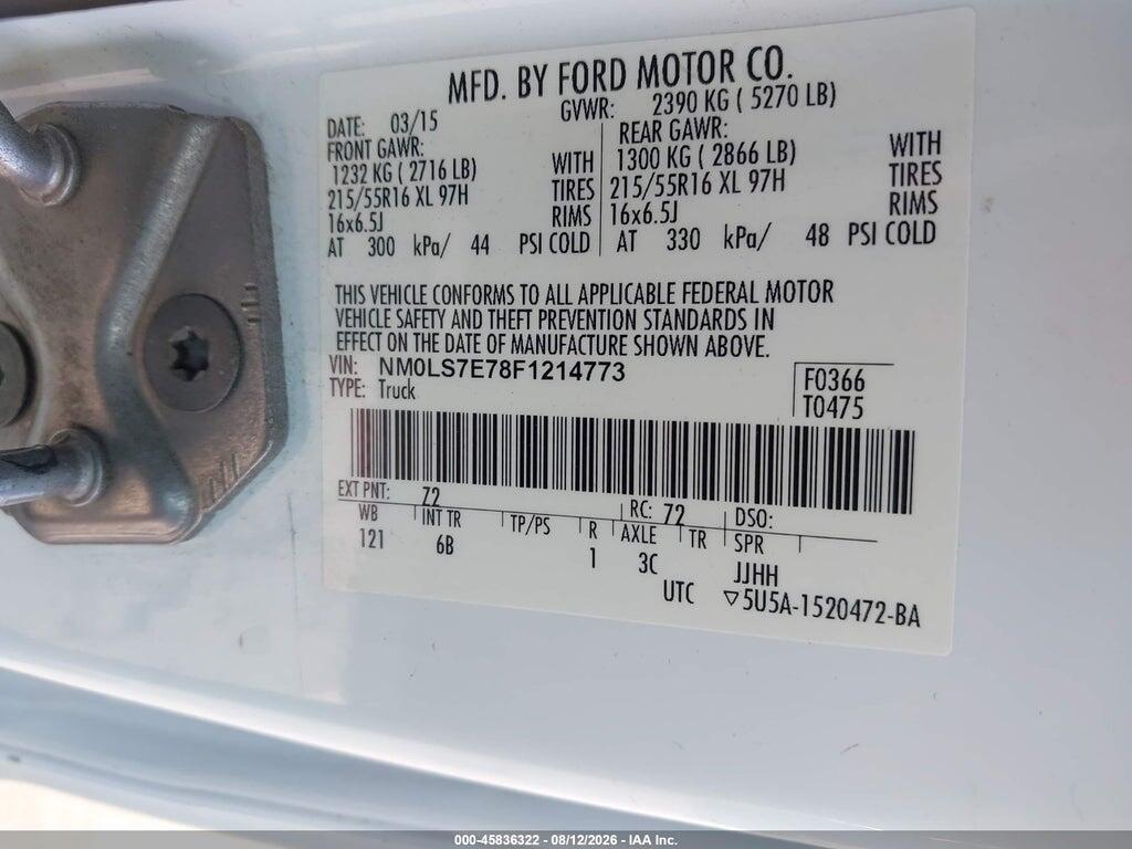 NM0LS7E78F1214773 2015 FORD TRANSIT CONNECT photo no. 9