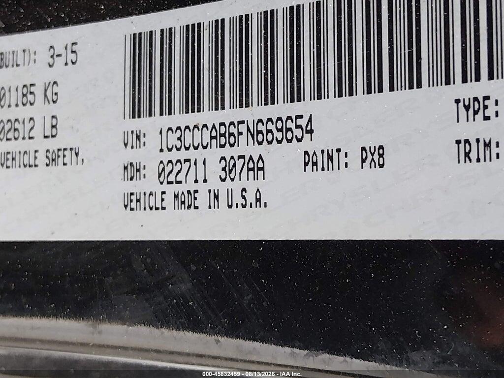 1C3CCCAB6FN669654 2015 CHRYSLER 200 photo no. 9