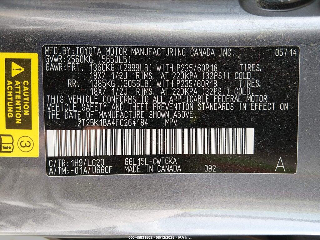 2T2BK1BA4FC264184 2015 LEXUS RX 350 photo no. 9