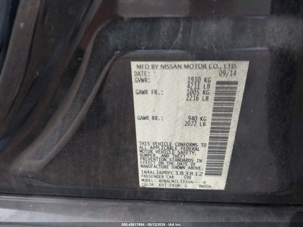 1N4AL3AP0FC183812 2015 NISSAN ALTIMA photo no. 9