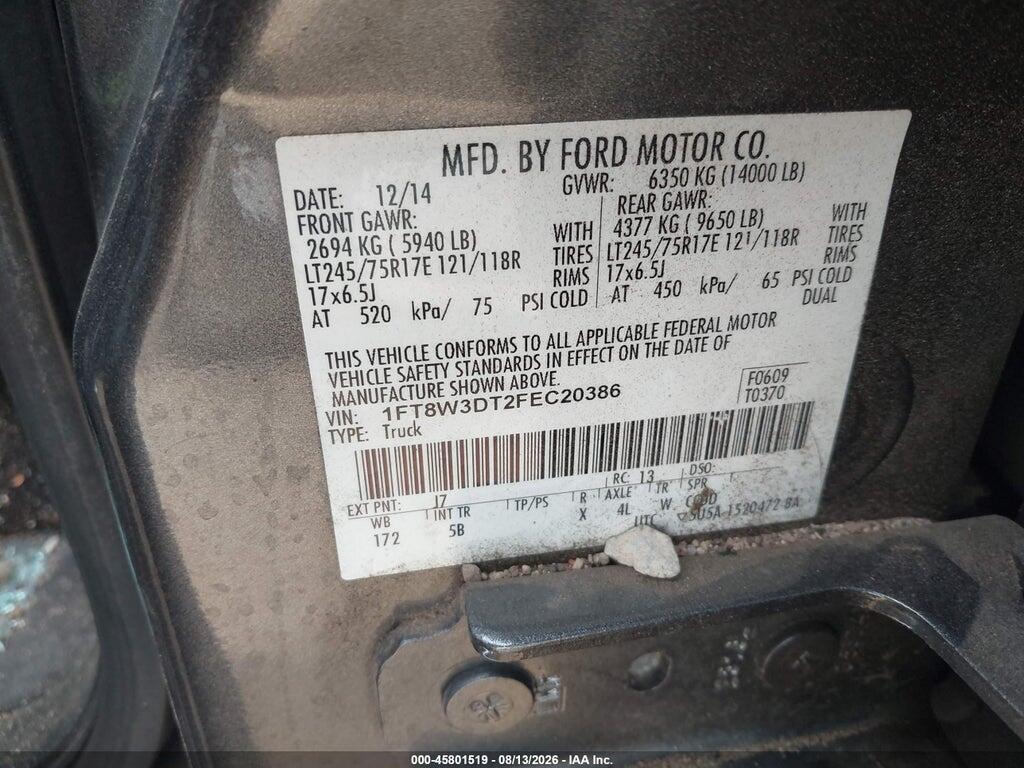1FT8W3DT2FEC20386 2015 FORD F-350 photo no. 9