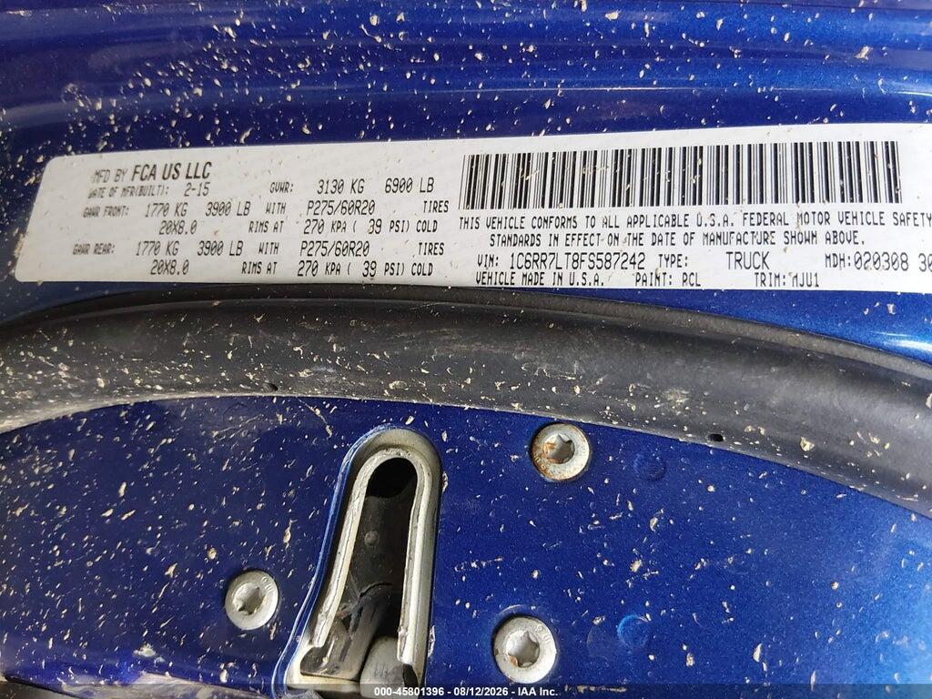 1C6RR7LT8FS587242 2015 RAM 1500 photo no. 9