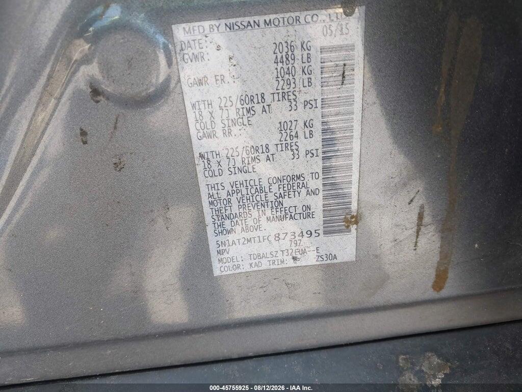 5N1AT2MT1FC873495 2015 NISSAN ROGUE photo no. 9