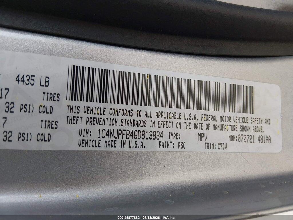 1C4NJPFB4GD813834 2016 JEEP PATRIOT photo no. 9