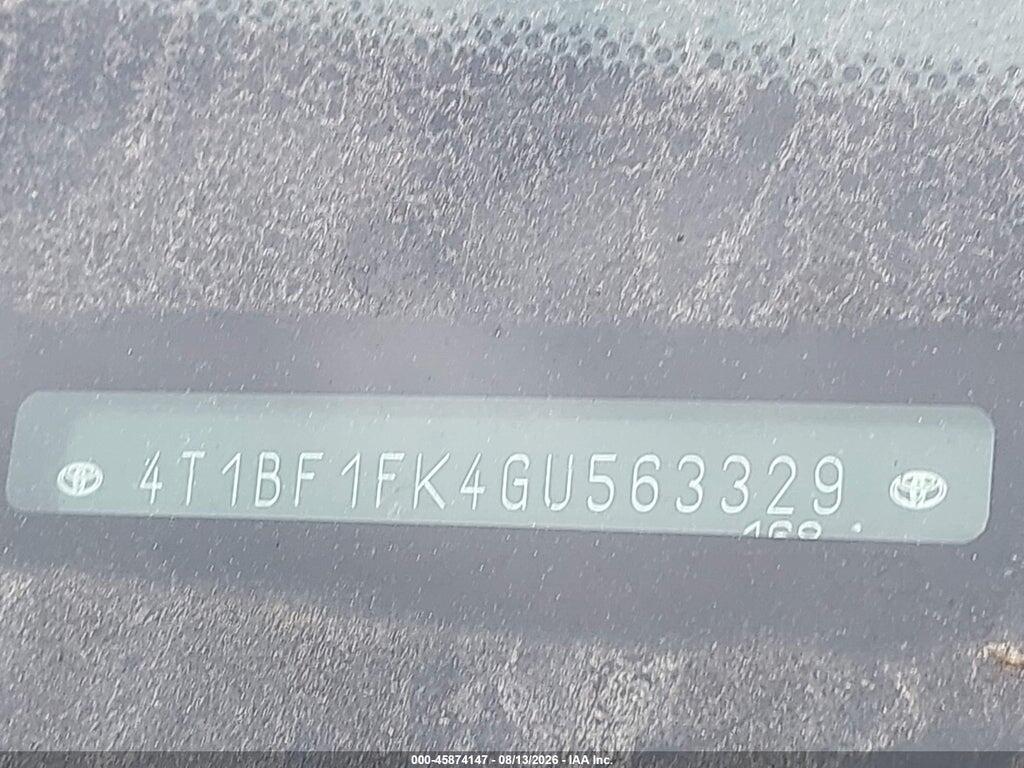 4T1BF1FK4GU563329 2016 TOYOTA CAMRY photo no. 9
