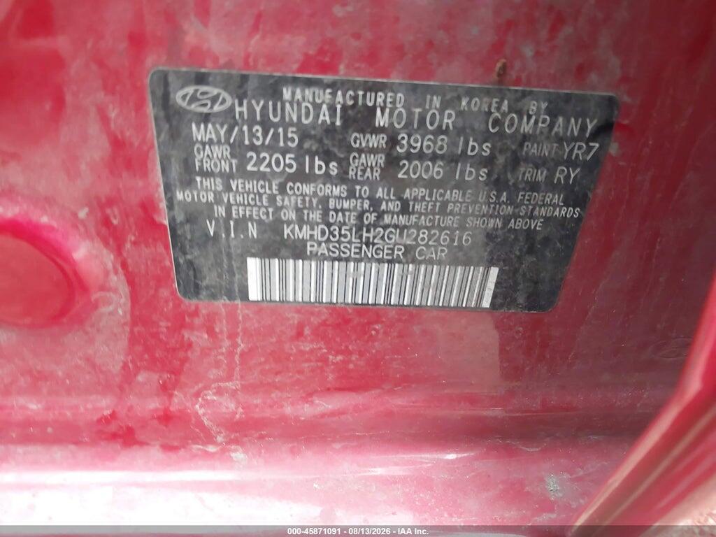 KMHD35LH2GU282616 2016 HYUNDAI ELANTRA GT photo no. 9