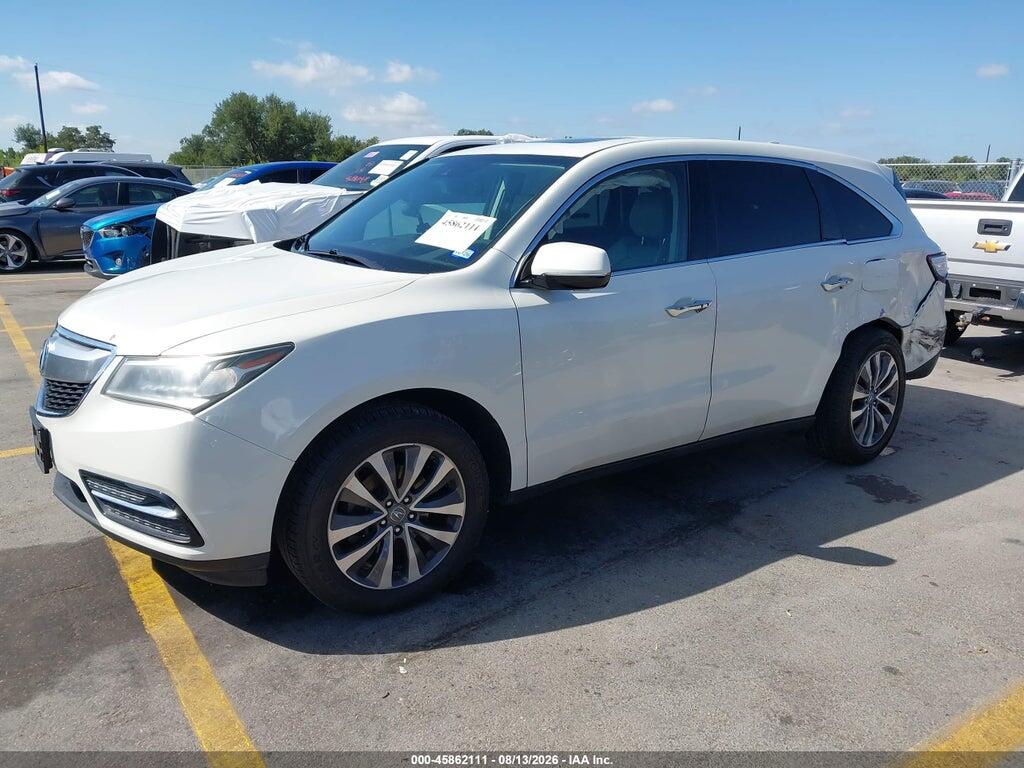 5FRYD4H45GB014444 2016 ACURA MDX photo no. 2