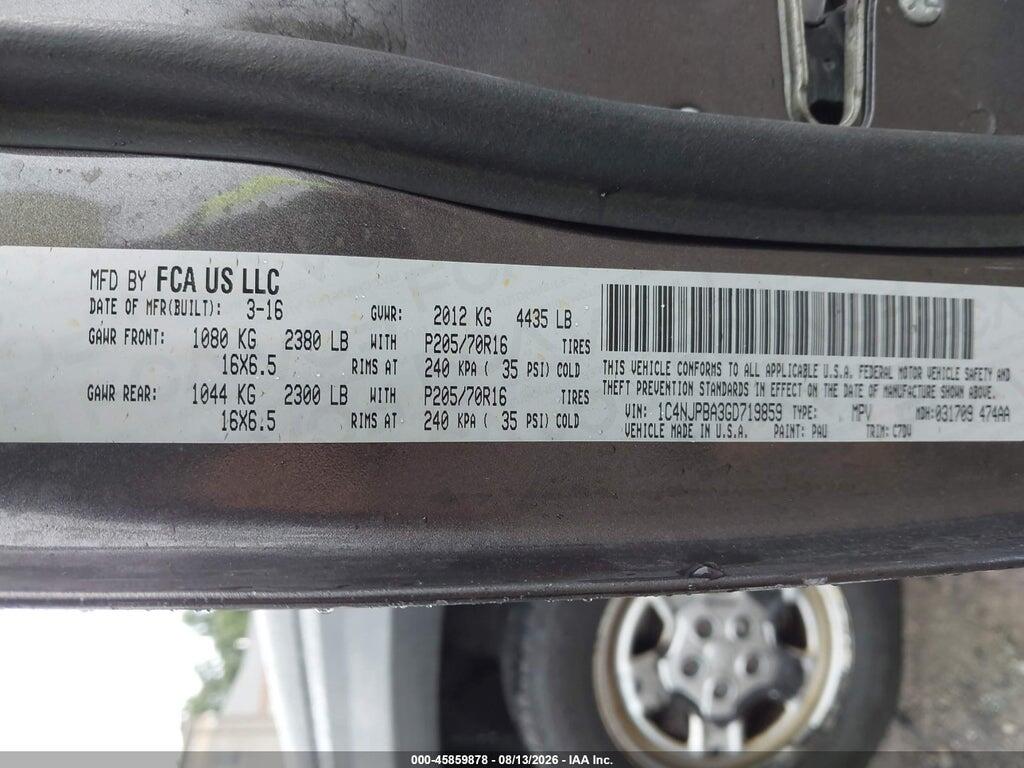 1C4NJPBA3GD719859 2016 JEEP PATRIOT photo no. 9