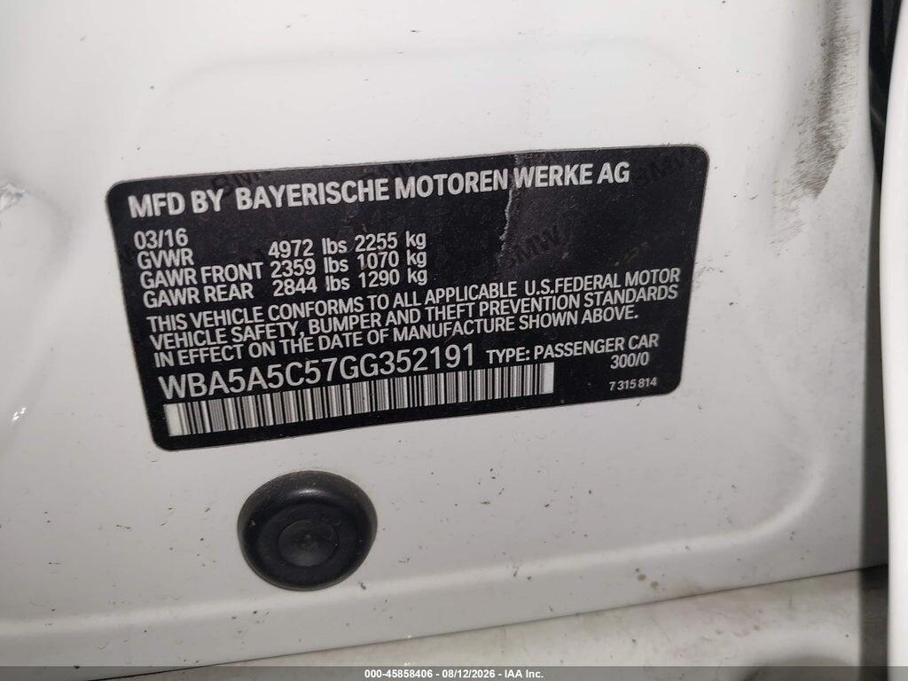 WBA5A5C57GG352191 2016 BMW 528I photo no. 9