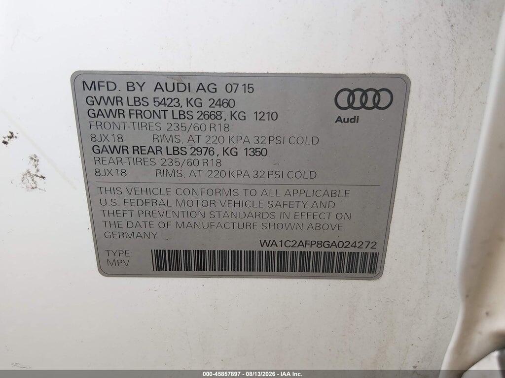 WA1C2AFP8GA024272 2016 AUDI Q5 photo no. 9