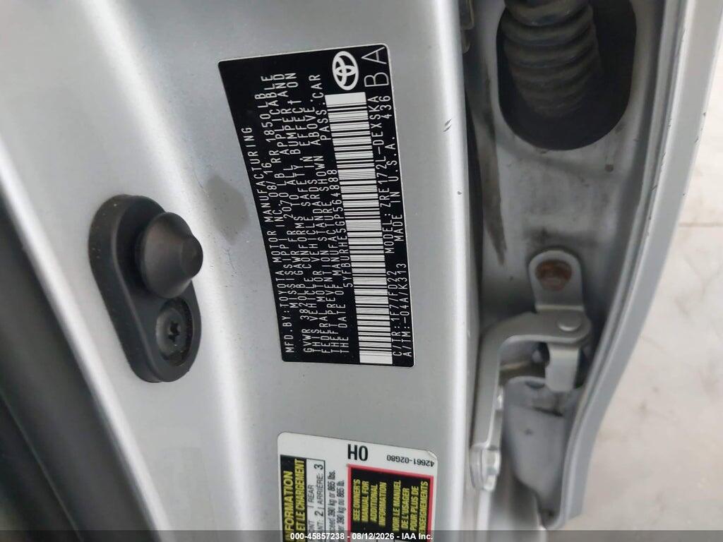 5YFBURHE5GP564888 2016 TOYOTA COROLLA photo no. 9