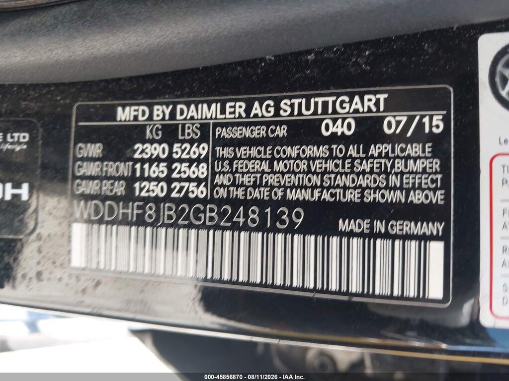 WDDHF8JB2GB248139 2016 MERCEDES-BENZ E 350 photo no. 9