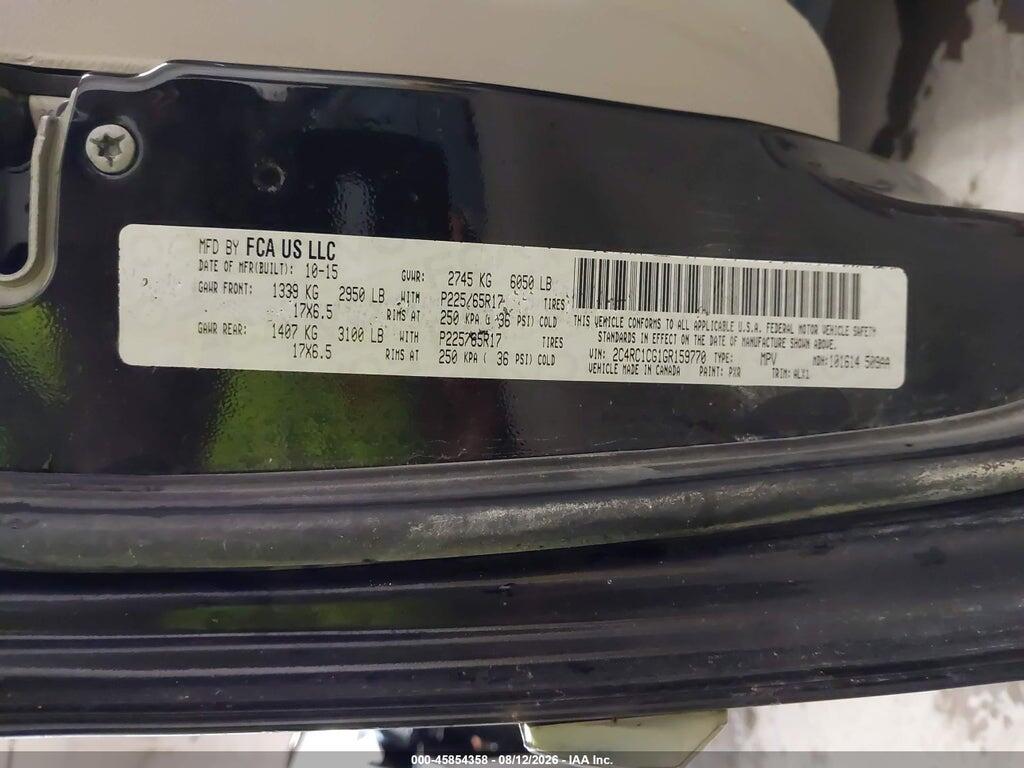 2C4RC1CG1GR159770 2016 CHRYSLER TOWN & COUNTRY photo no. 9
