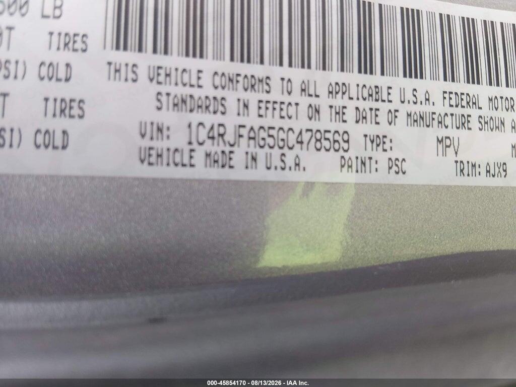 1C4RJFAG5GC478569 2016 JEEP GRAND CHEROKEE photo no. 9