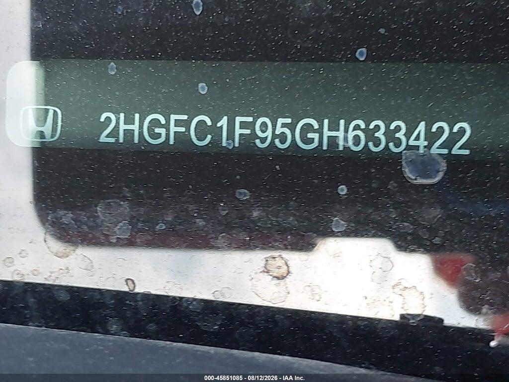 2HGFC1F95GH633422 2016 HONDA CIVIC photo no. 9