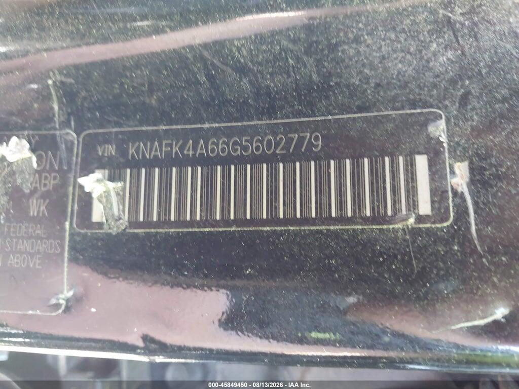 KNAFK4A66G5602779 2016 KIA FORTE photo no. 9