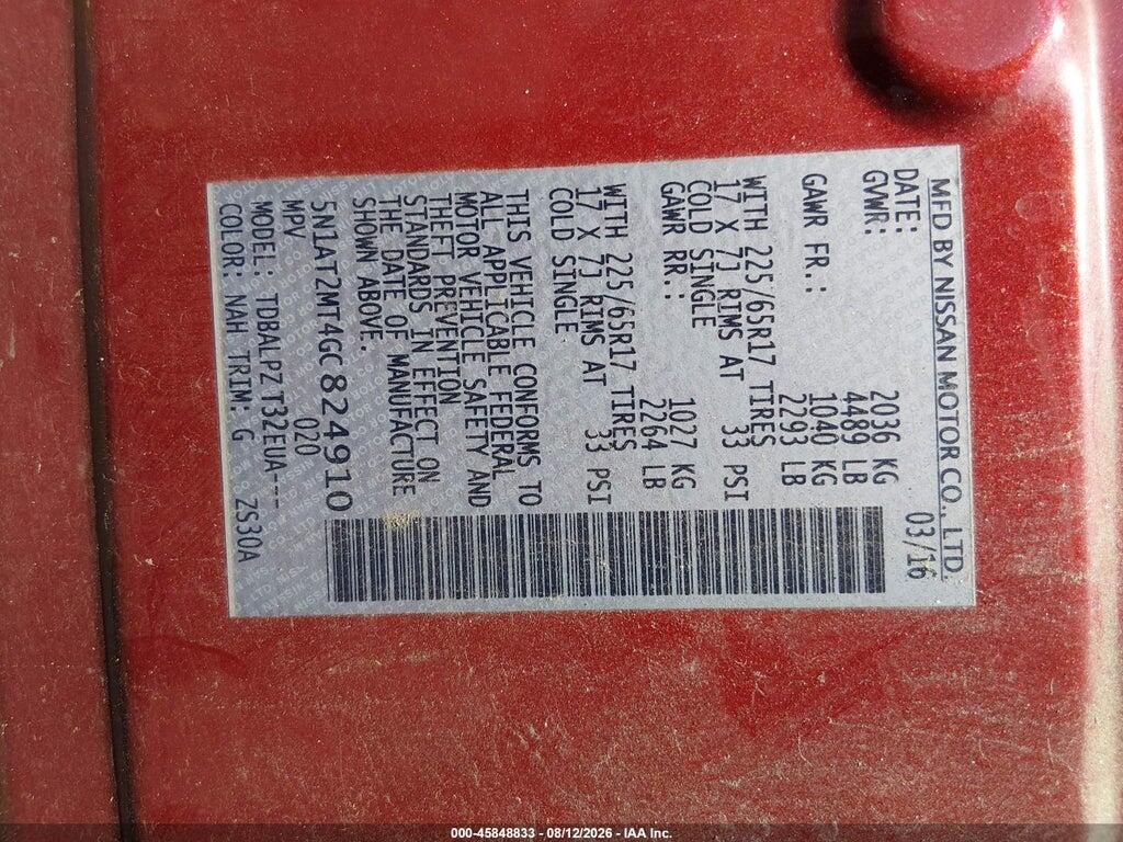 5N1AT2MT4GC824910 2016 NISSAN ROGUE photo no. 9